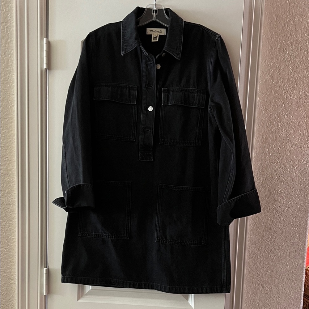 Madewell Black Denim Mini Dress